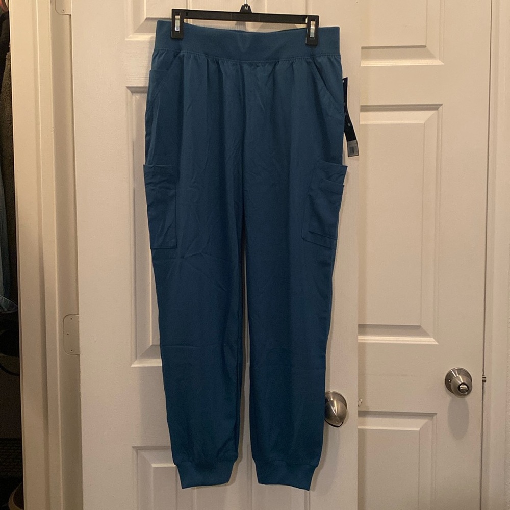 Carribibean blue jogger style scrub pants